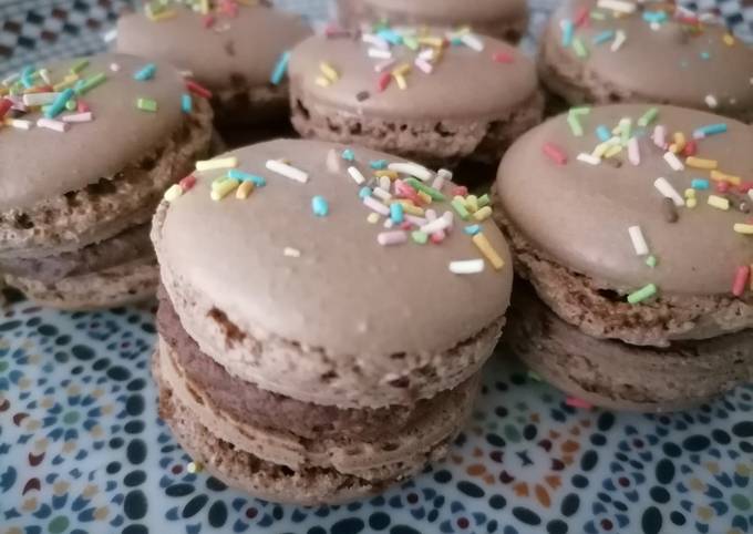 Macaron au chocolat et Nutella