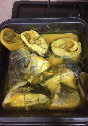Foto resep Ikan Siakap stim kunyit