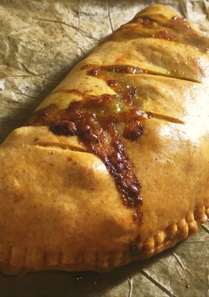 A picture of Sourdough beef and cheddar pasties.