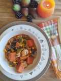 POÊLÉE DE DINDE, PATATE DOUCE ET CHAMPIGNONS
