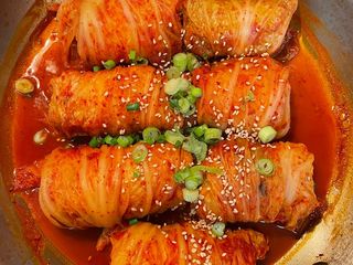 Kimchi cabbage rolls