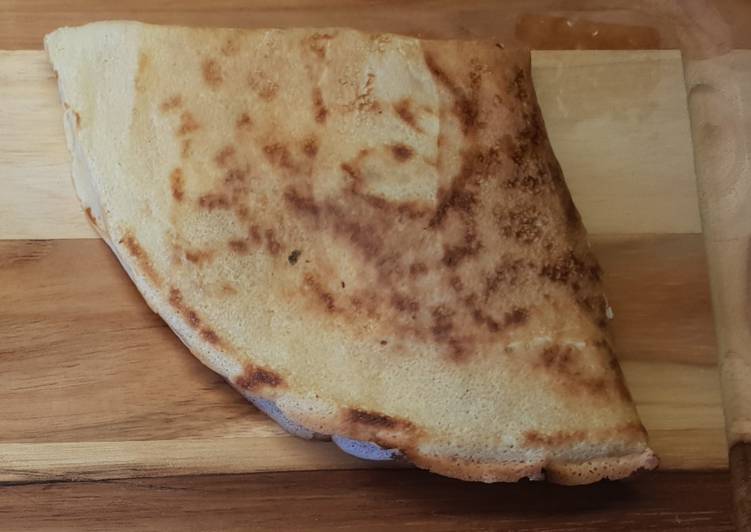 Crepes de bacon y queso sin gluten