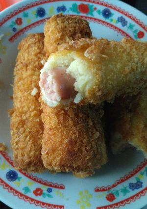 Foto resep Roti Goreng Isi Sosis