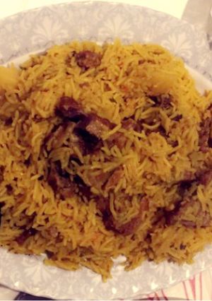 صورة لوصفة كبسة لحم على طريقتي 🍖✨