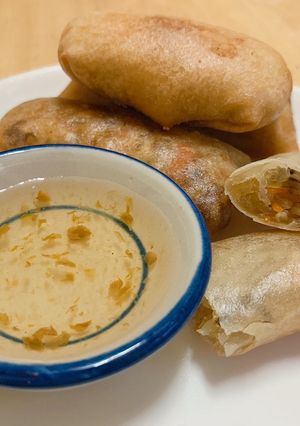 A picture of Glass Noodle Spring Rolls.