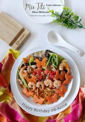 Foto resep Mie titi pedas kekinian khas Makasar