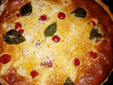 Quiche de tomate y mozzarella