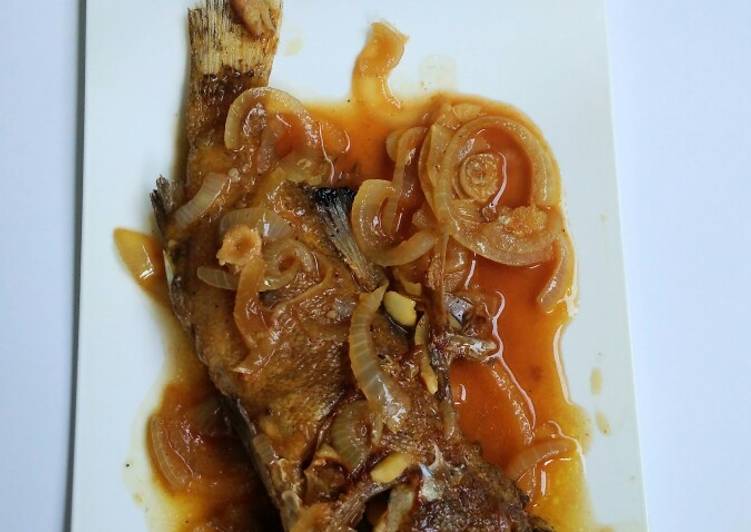 Ikan Krapu Saus Mentega