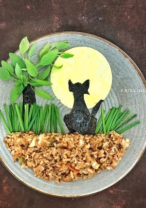 Foto resep Nasi Goreng dalam “Art on plate”
