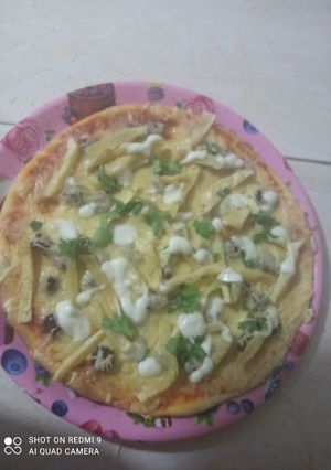 صورة لوصفة بيتزا 🍕😋