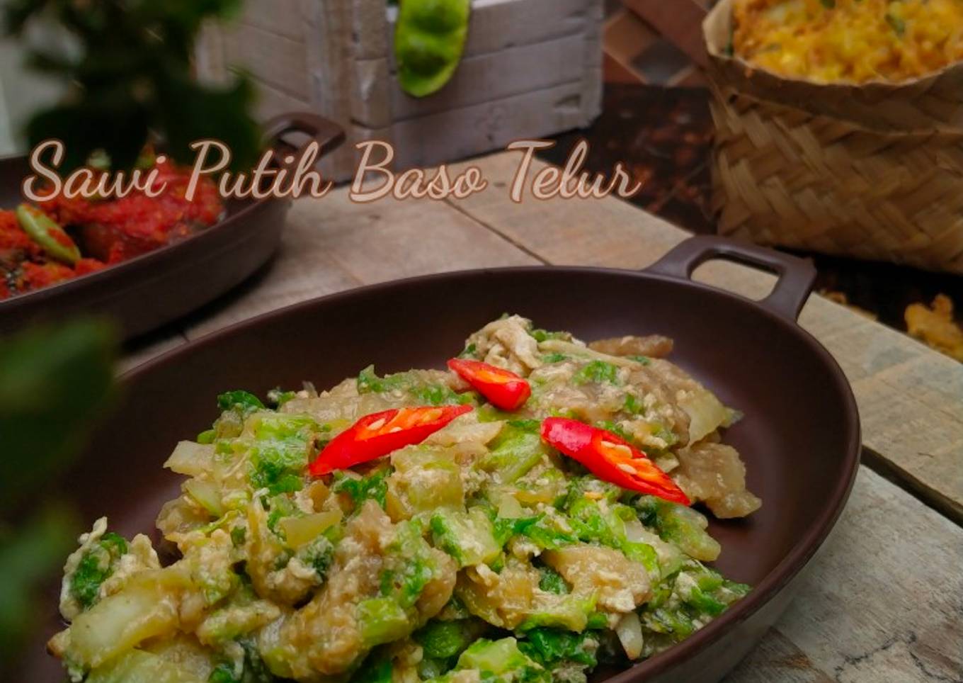 Sawi Putih Baso Telur