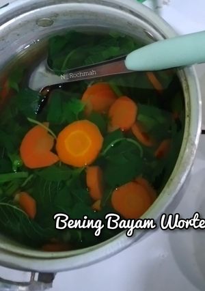 Foto resep Bening bayam wortel