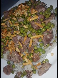 صورة لوصفة رز و بازاليا (بازيلا) باللحمة