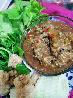 A picture of Eggplant Chili Paste with Fermented Fish Sauce.
