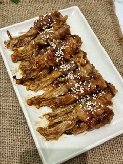 Foto resep Beef Enoki Roll Saus Teriyaki Lada Hitam