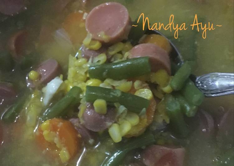 Easiest Way to Prepare Delicious Sup Sosis Jagung Mudah dan Enak Favorit banget