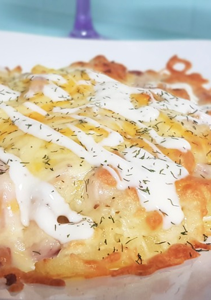 Una foto de Patatas 🥔 queso 🧀 y bacon 🥓 estilo Foster Hollywood 🌟 🌟