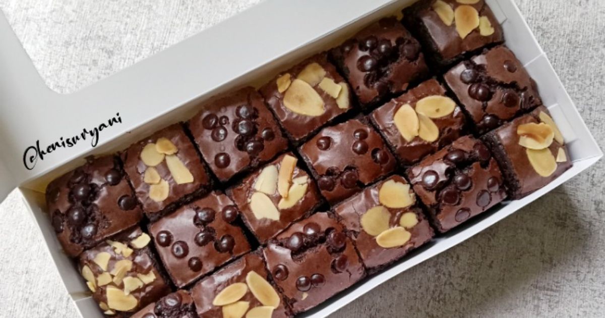 Fudgy Brownies (2 telur)
