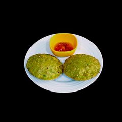 A picture of Green Peas Masala Poori.