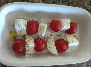 Foto de Tomate cereja e queijo mussarela