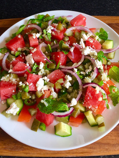 A picture of Watermelon Salad:.