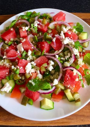 A picture of Watermelon Salad:.