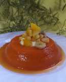 Flan De Zapallo Sin Huevo, Sin Horno Con Crema Y Frutas