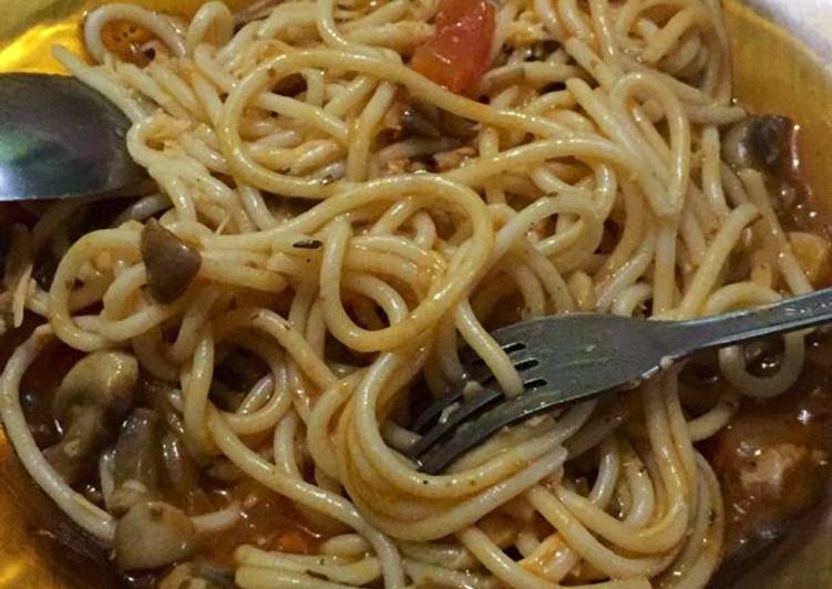 Spaghetti Jamur (Vegetarian)