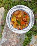 Pavo con wok de verduras