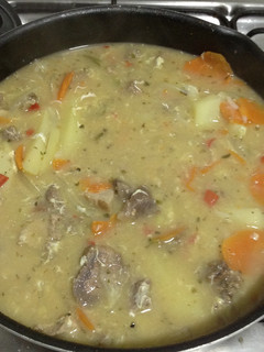 Una foto de Ajiaco carne asada