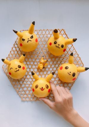 皮卡丘金瓜饅頭 的食譜成品照片