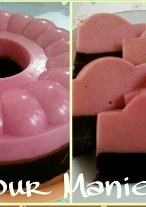 Foto resep Puding Margarin Choco Pink