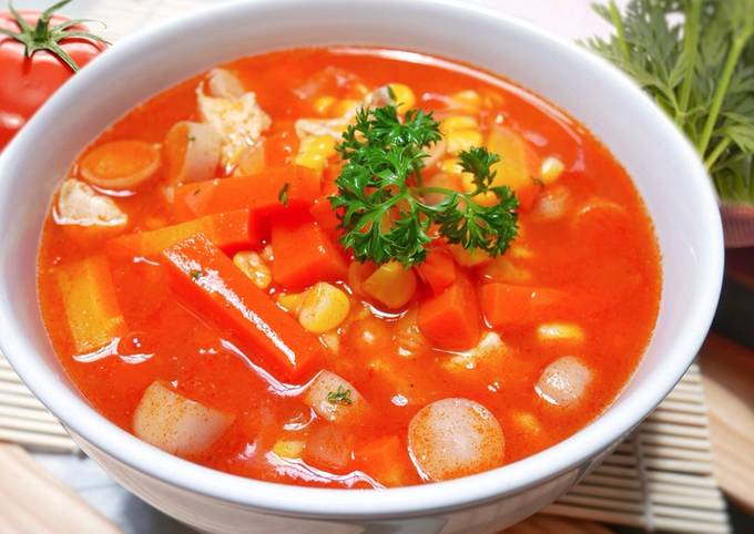 Resep Sup Merah / tomato soup simple, Bikin Ngiler