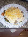 Menestra con nata y bacon