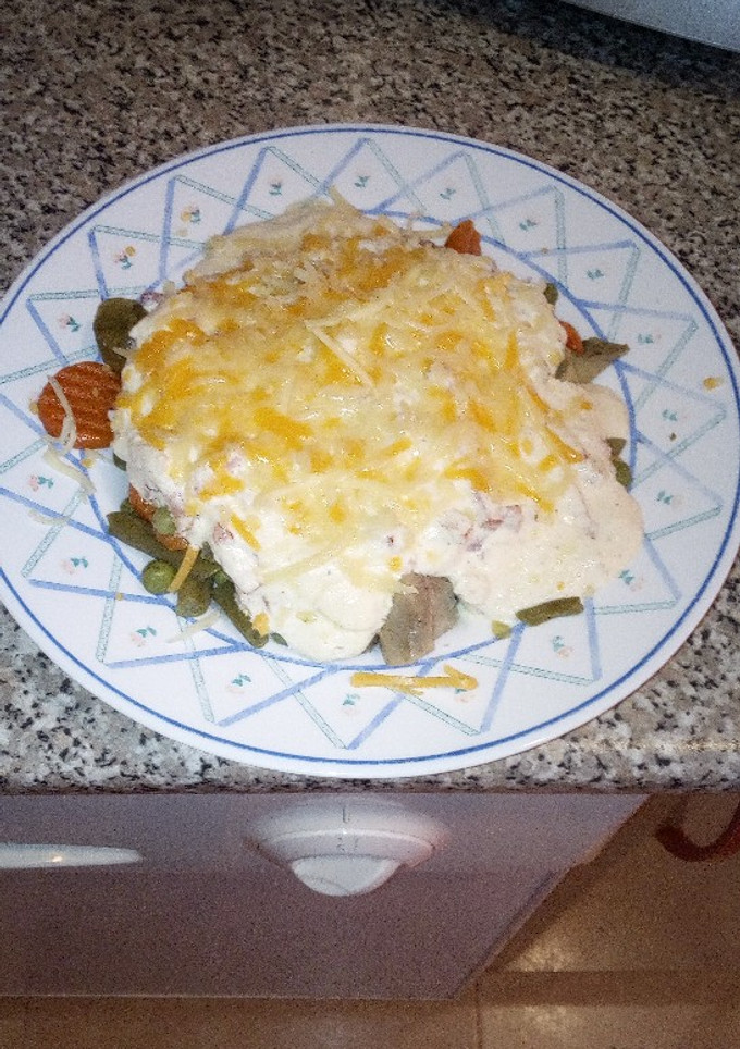 Una foto de Menestra con nata y bacon