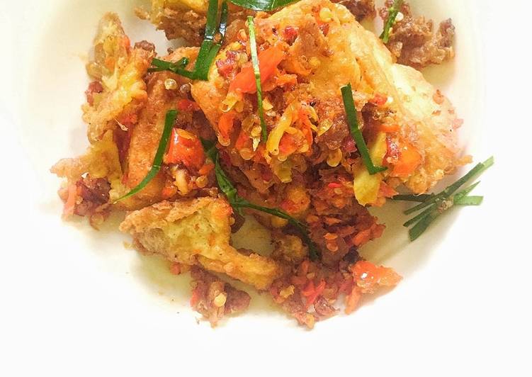 Kreasi Tahu Telur Sambal Korek Bawang