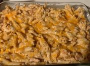 A picture of alfredo pasta
