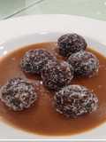 Trufas de copos de avena y coco