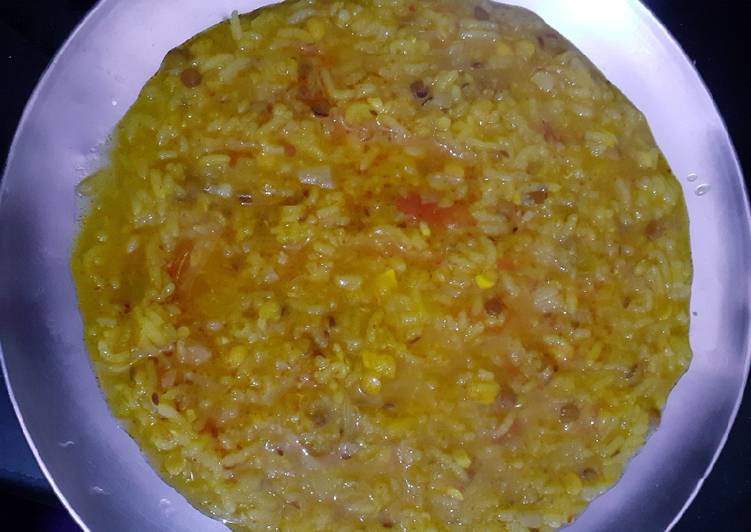 Steps to Make Super Quick Homemade Mix dal khichdi