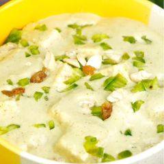 Creamy Cashew Cilantro Paneer (no oil) A picture of Creamy Cashew Cilantro Paneer (no oil).