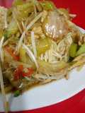 Tallarines con puro pak choi