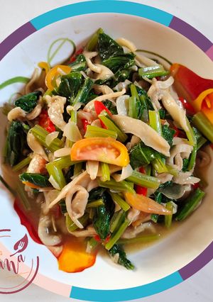 Foto resep Tumis sawi jamur saus tiram