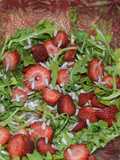 Ensalada de argula con fresas