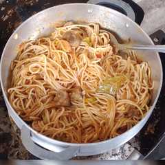 Spaghettis aux Rognons🍝🩷-レシピのメイン写真