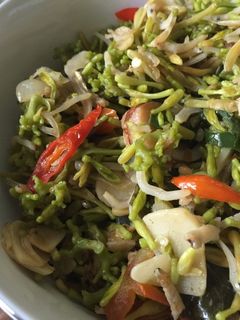 Foto resep Tumis bunga pepaya dan teri