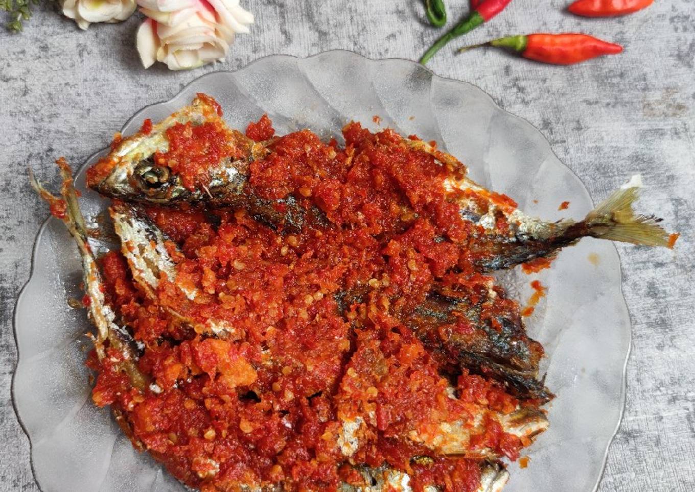 Balado Ikan kembung pedes