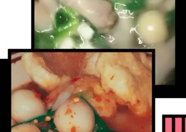 Cilok,ceker kuah pedas