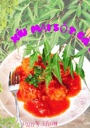 Hình của món Xíu mại sốt cà chua.