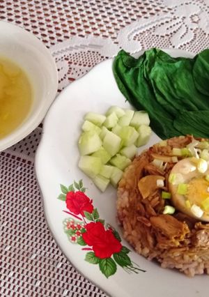 Foto resep Nasi tim ayam simpel