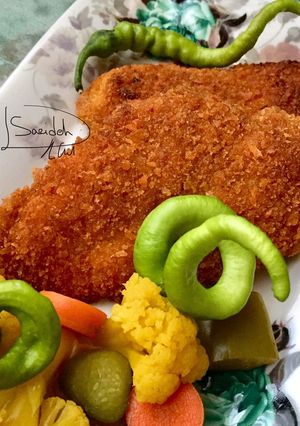 عکسی از دستور شنیسل مرغ یا سینه سوخاری